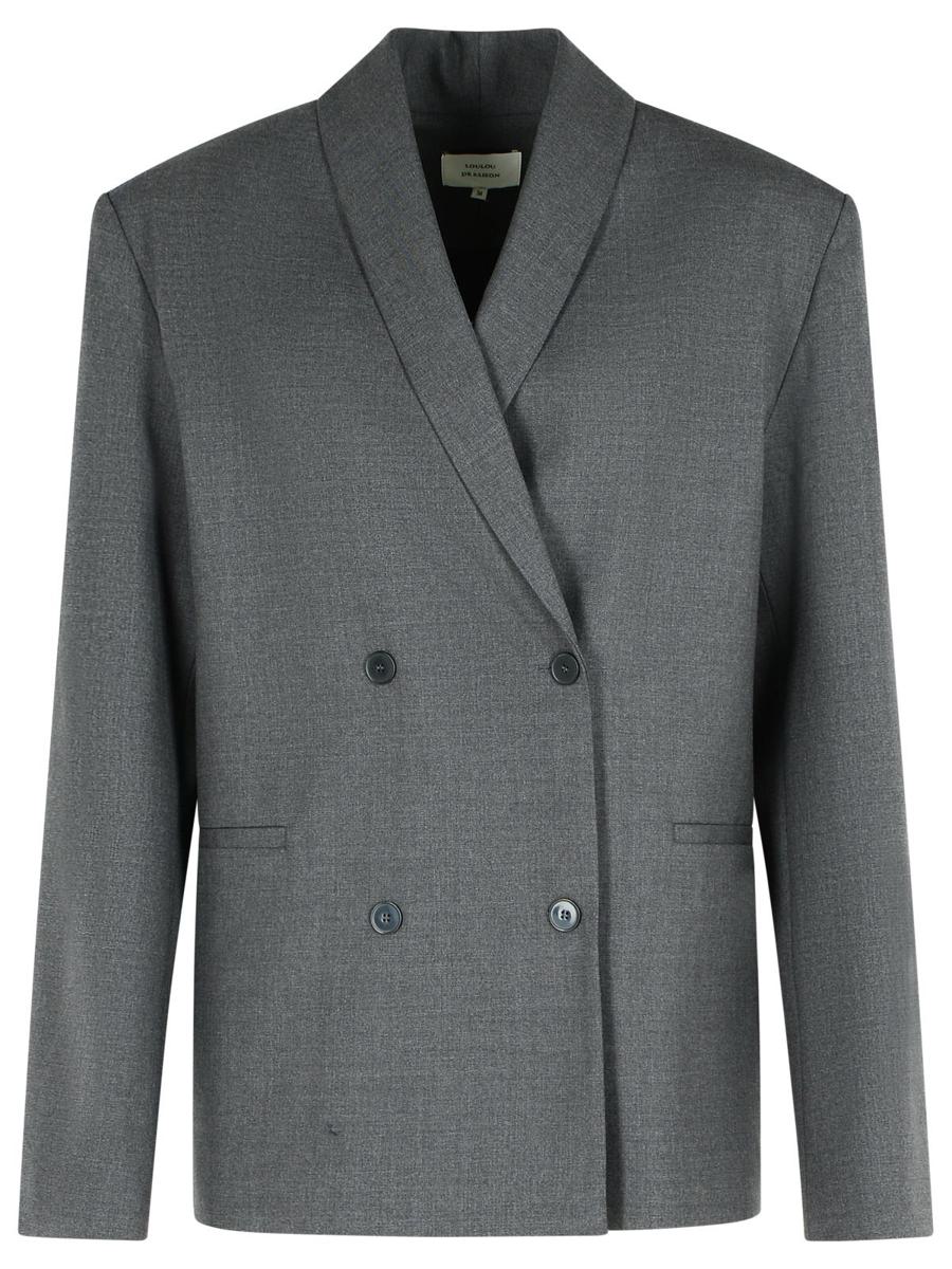 Loulou Studio 'Sancia' Graphite Virgin Wool Blazer