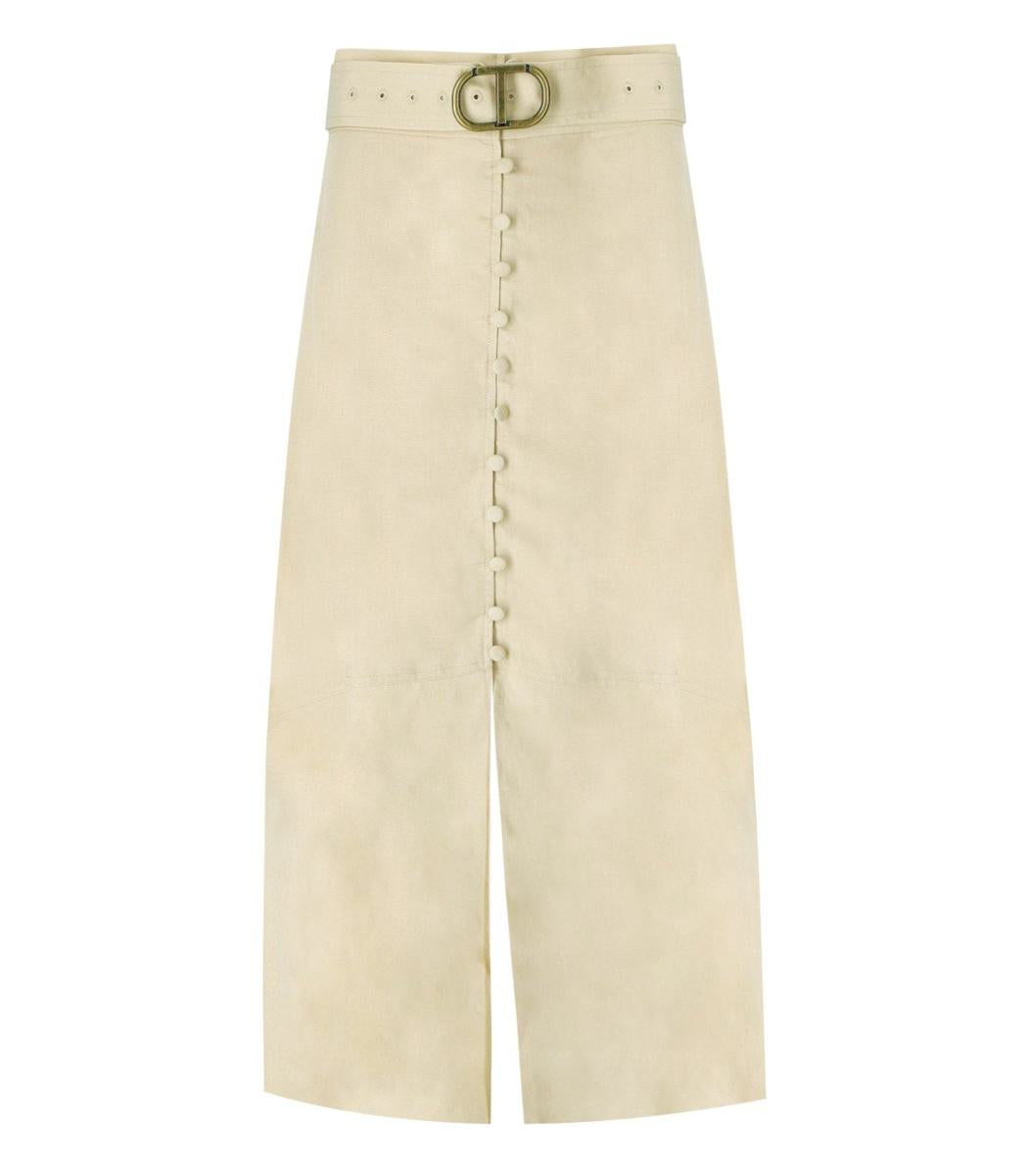 Twinset Beige Kjol Med Bälte
