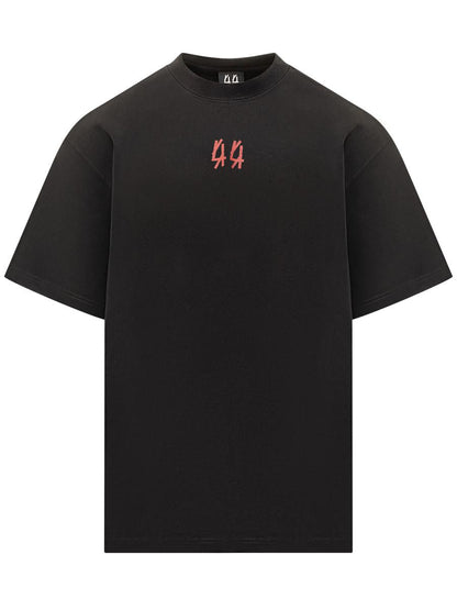 M44 Label Group 44 Label Group T-shirt Svart Logo Röd Herr