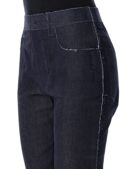 Marni stretchiga denim Trompe L'Oeil-byxor
