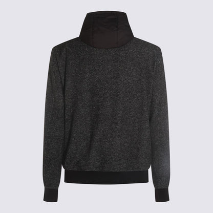 Canali Grå ullblandad fritidsjacka