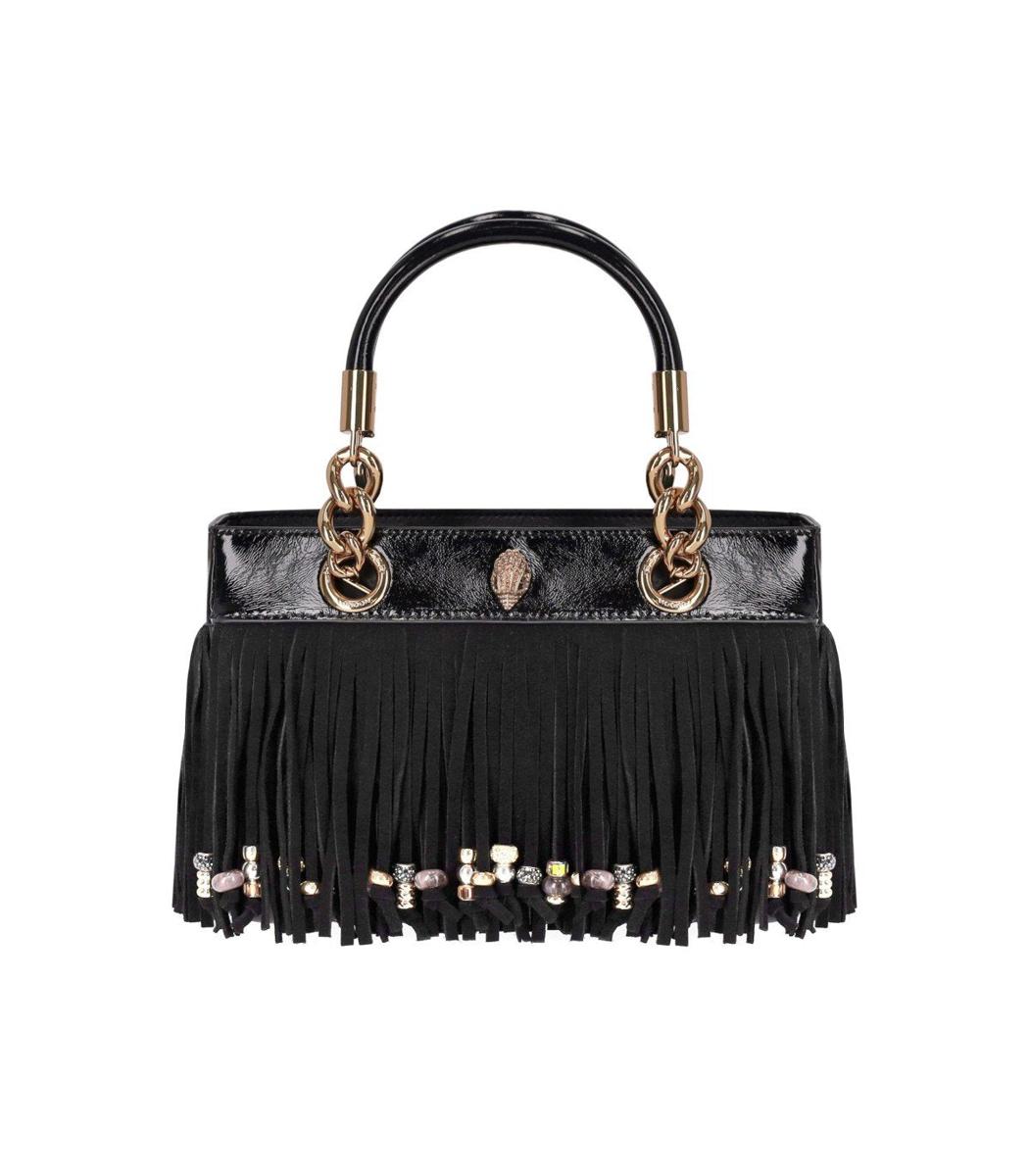 Kurt Geiger London Kensington svart handväska med fransar