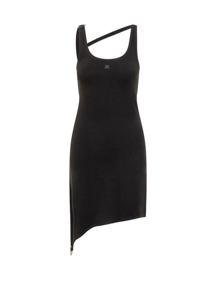 Courrèges Courrèges asymmetrisk svart klänning