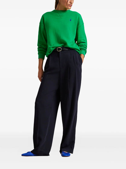 Lätt fleece-tröja med rund hals