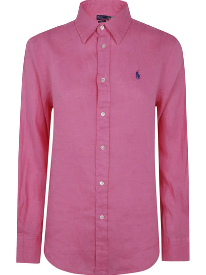 Linneskjorta i klassisk passform