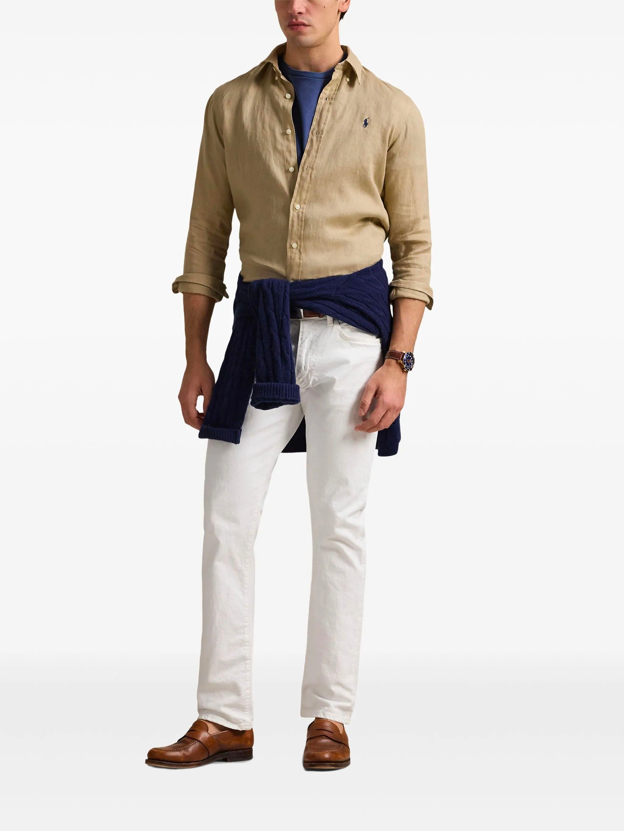 Skräddarsydd linneskjorta