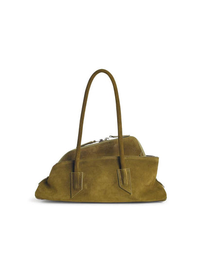 Attico Small 'La Passeggiata' Khaki Läderväska