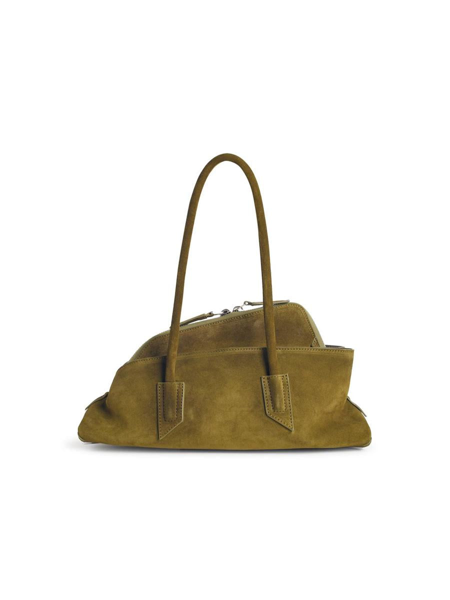 Attico Small 'La Passeggiata' Khaki Läderväska