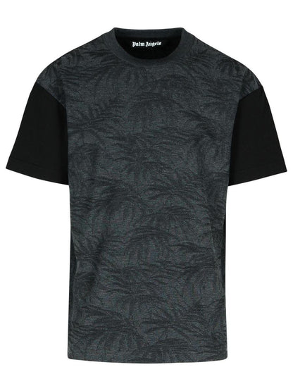 Palm Angels 'Palms Curved' svart t-shirt i bomullsblandning