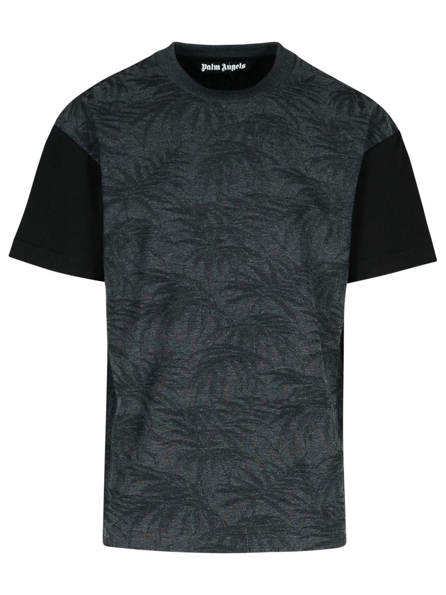 Palm Angels 'Palms Curved' svart t-shirt i bomullsblandning