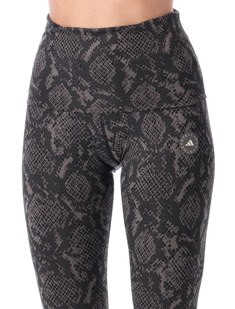 Adidas By Stella McCartney Python Mönstrade Rolltop Leggings