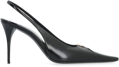 Saint Laurent Babylone Breteuil Läder Slingback Pumps