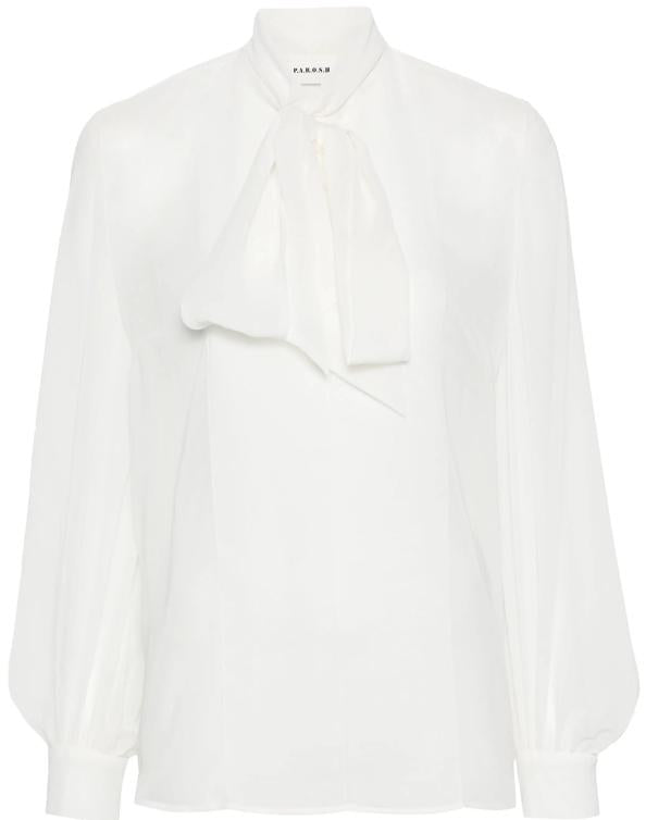 PAROSH Blus med knytband