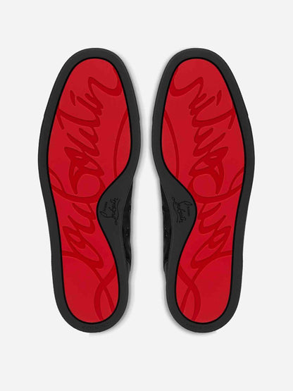 Christian Louboutin Louis Jacquard Lädersneakers