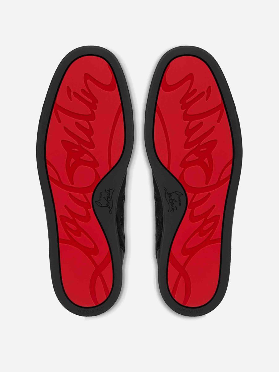 Christian Louboutin Louis Jacquard Lädersneakers