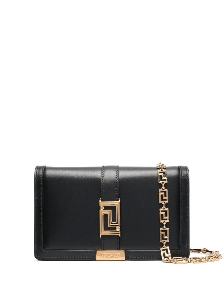Versace Greca Goddess Mini Axelremsväska i Läder