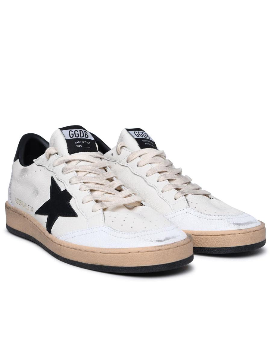 Golden Goose 'Ball Star' Vita Lädersneakers