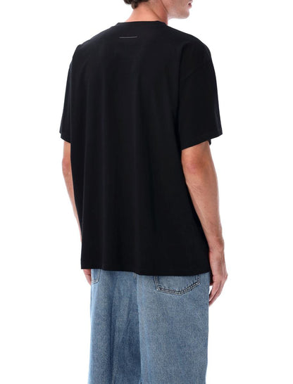 MM6 Maison Margiela Trompe L'Oeil T-shirt i bomull med tryck