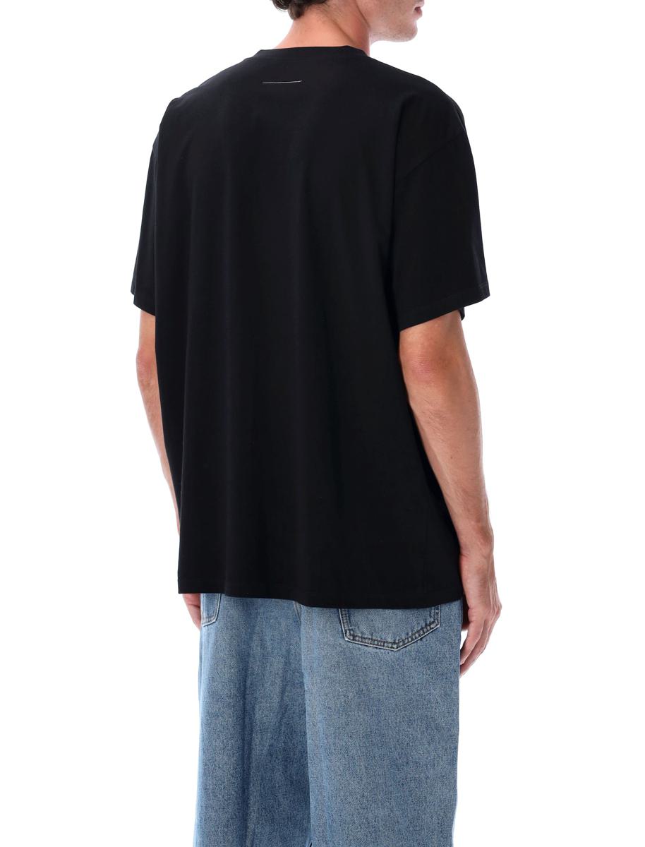 MM6 Maison Margiela Trompe L'Oeil T-shirt i bomull med tryck