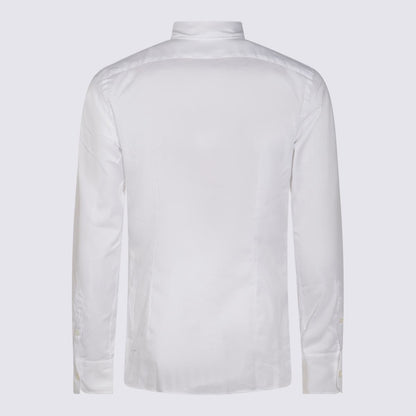 Glanshirt Vit bomullsskjorta