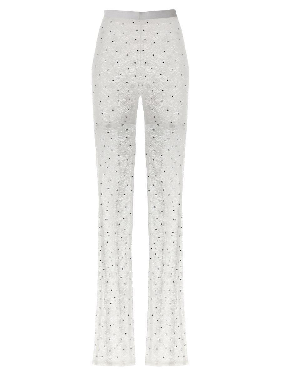 Alessandra Rich Strassleggings i spets