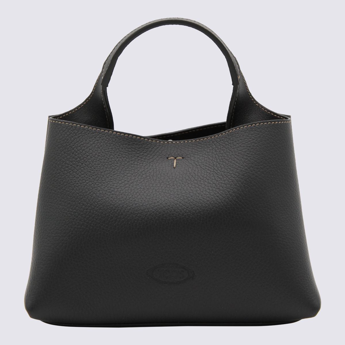 Tod's svart läderväska med topphandtag
