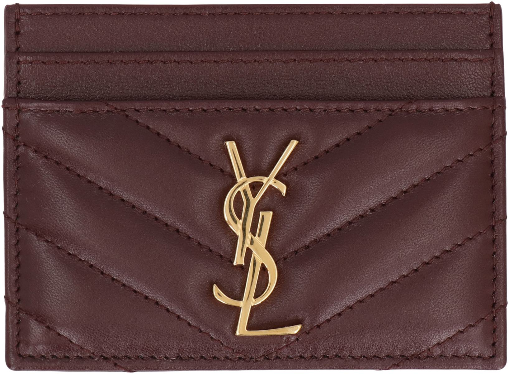 Saint Laurent Cassandre korthållare i quiltat läder
