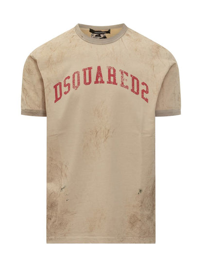 DSQUARED2 Dsquared2 Vintage t-shirt med smutsig logotyp