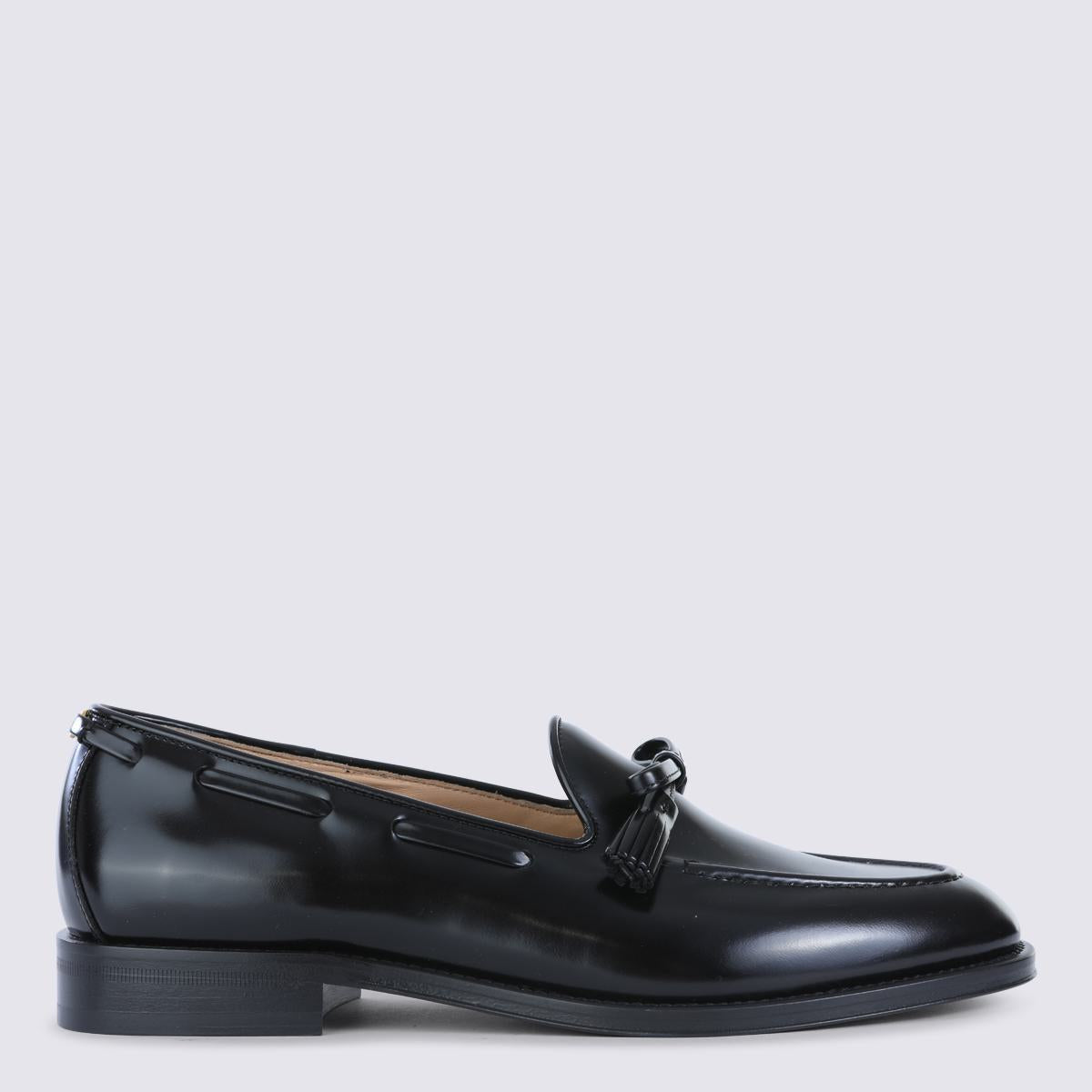 Valentino Garavani svarta läderloafers