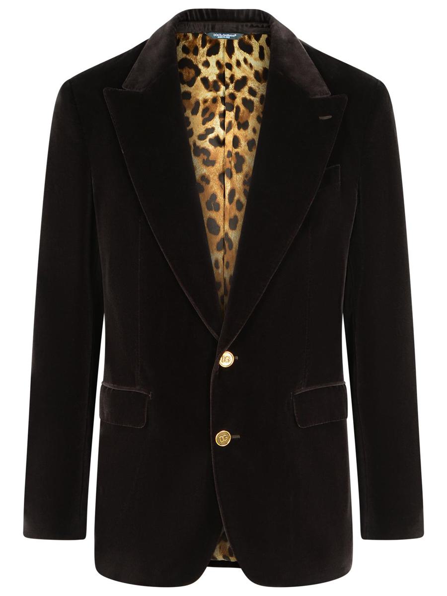 Dolce &amp; Gabbana Brun Polyesterkavaj
