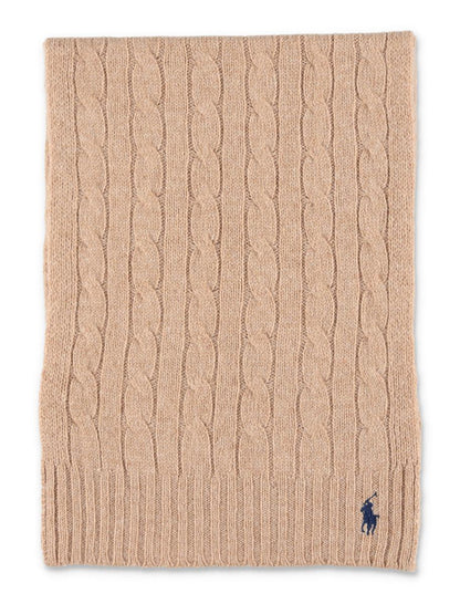 Polo Ralph Lauren Kabelstickad Ull-Kashmirhalsduk