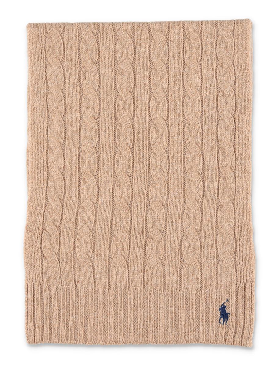 Polo Ralph Lauren Kabelstickad Ull-Kashmirhalsduk
