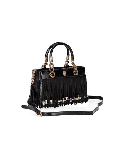Kurt Geiger London Kensington svart handväska med fransar