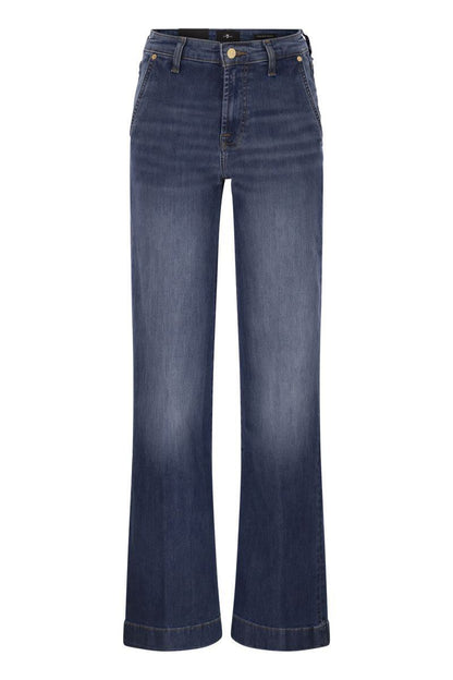 7 For All Mankind Modern Dojo - Högmidjade utsvängda jeans