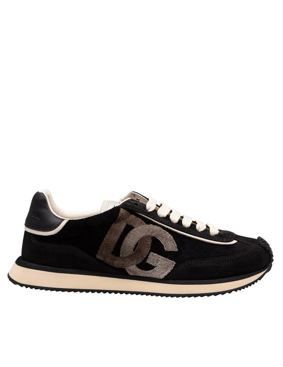 Dolce &amp; Gabbana Sneakers i sammet och mocka