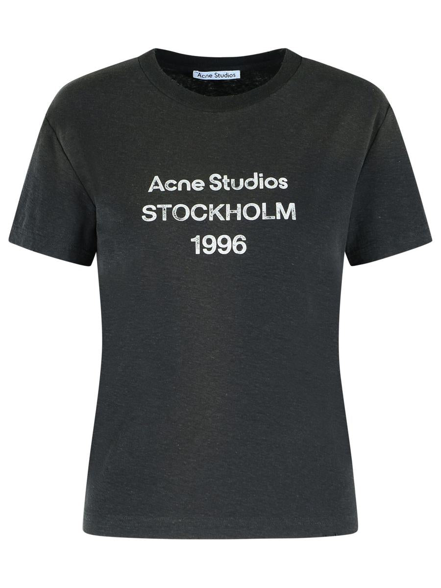 Acne Studios – Svart t-shirt i bomullsblandning