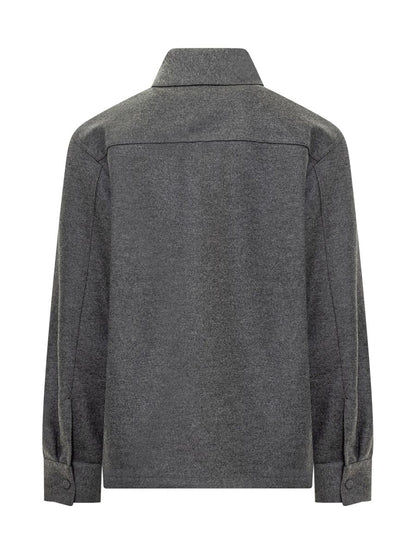 Jil Sander Jil Sander Grå Yllejacka Med Knappar