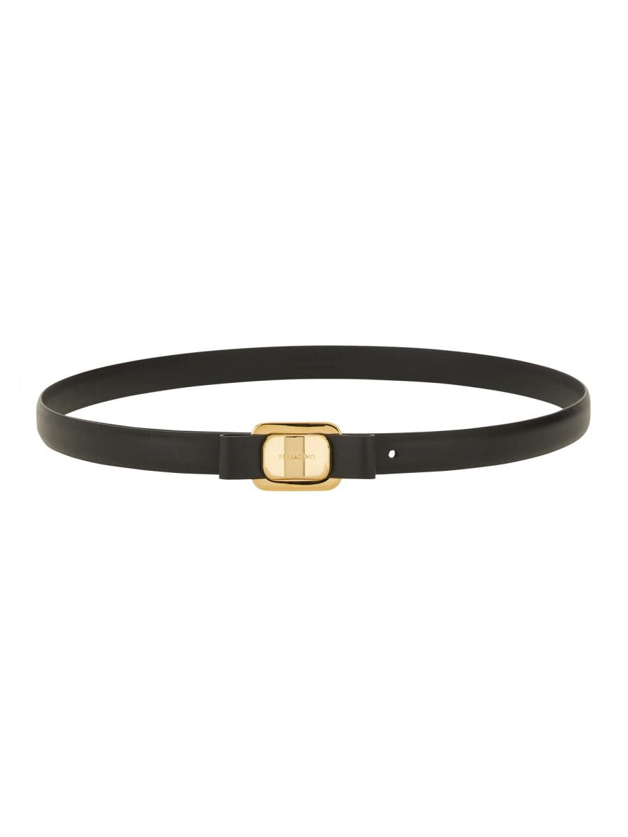 Salvatore Ferragamo fast bälte "New Vara Plate"