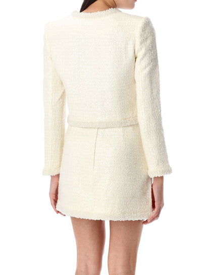 Självporträtt Bouclé Pearl Trim Jacka
