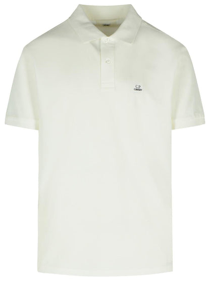 CP Company Vit bomullspoloskjorta