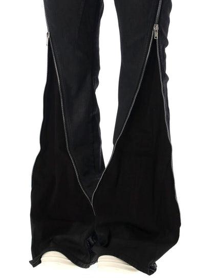 Rick Owens Drkshdw Bolan Banana Black Waxed Jeans