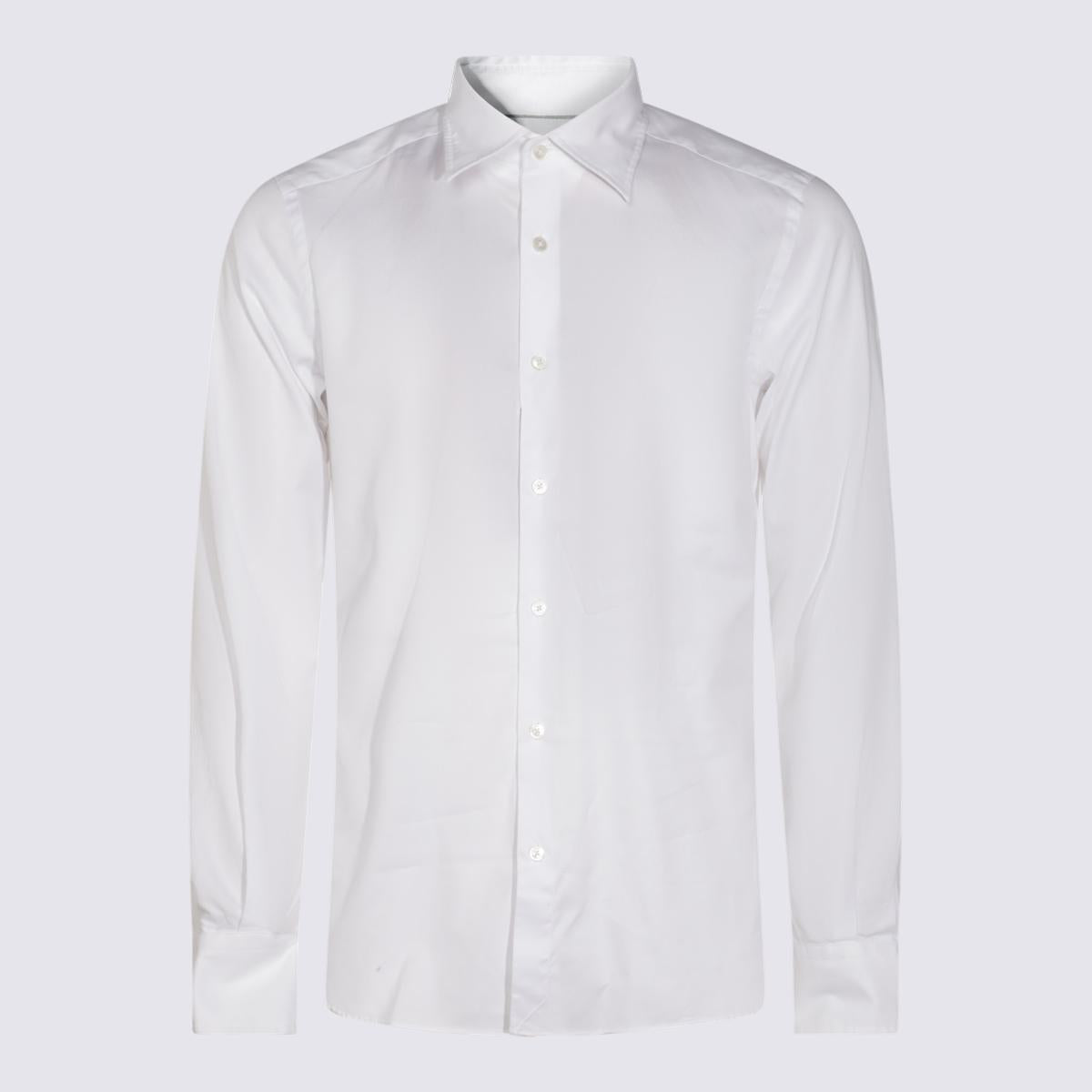 Glanshirt Vit bomullsskjorta