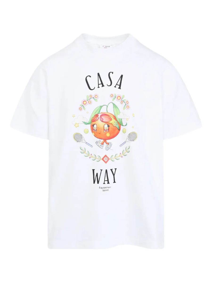 Casablanca "Home Way Kawaii" Tryckt T-shirt Kläder