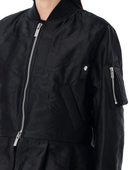 Sacai quiltad satinbluson