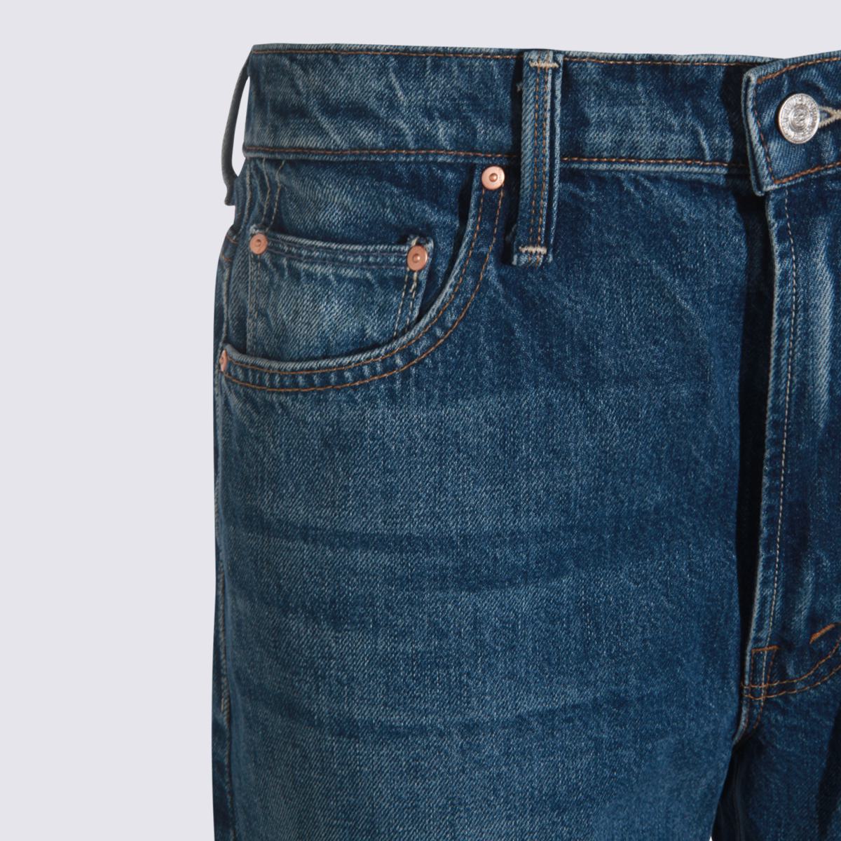 Blå bomullsdenimjeans