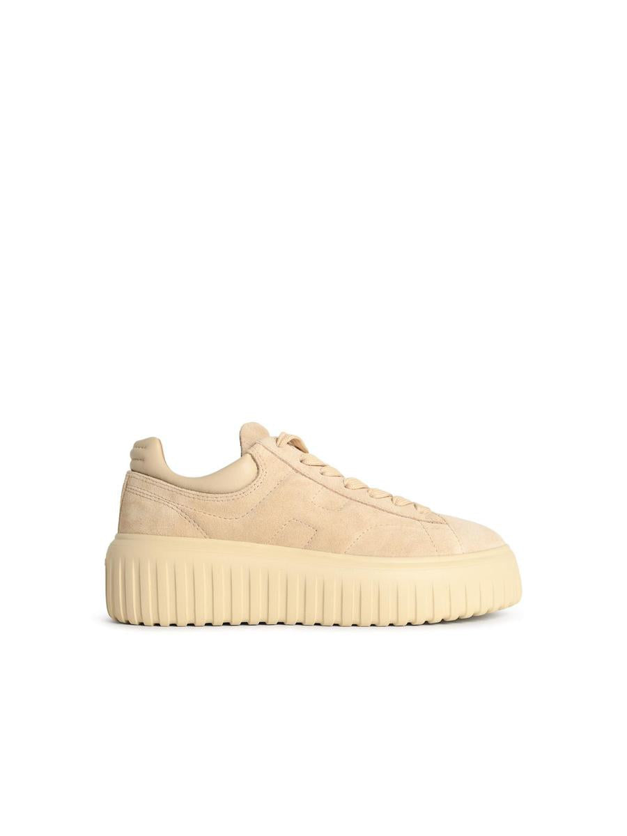 Hogan 'H-Stripes' Beige Mocka Sneakers