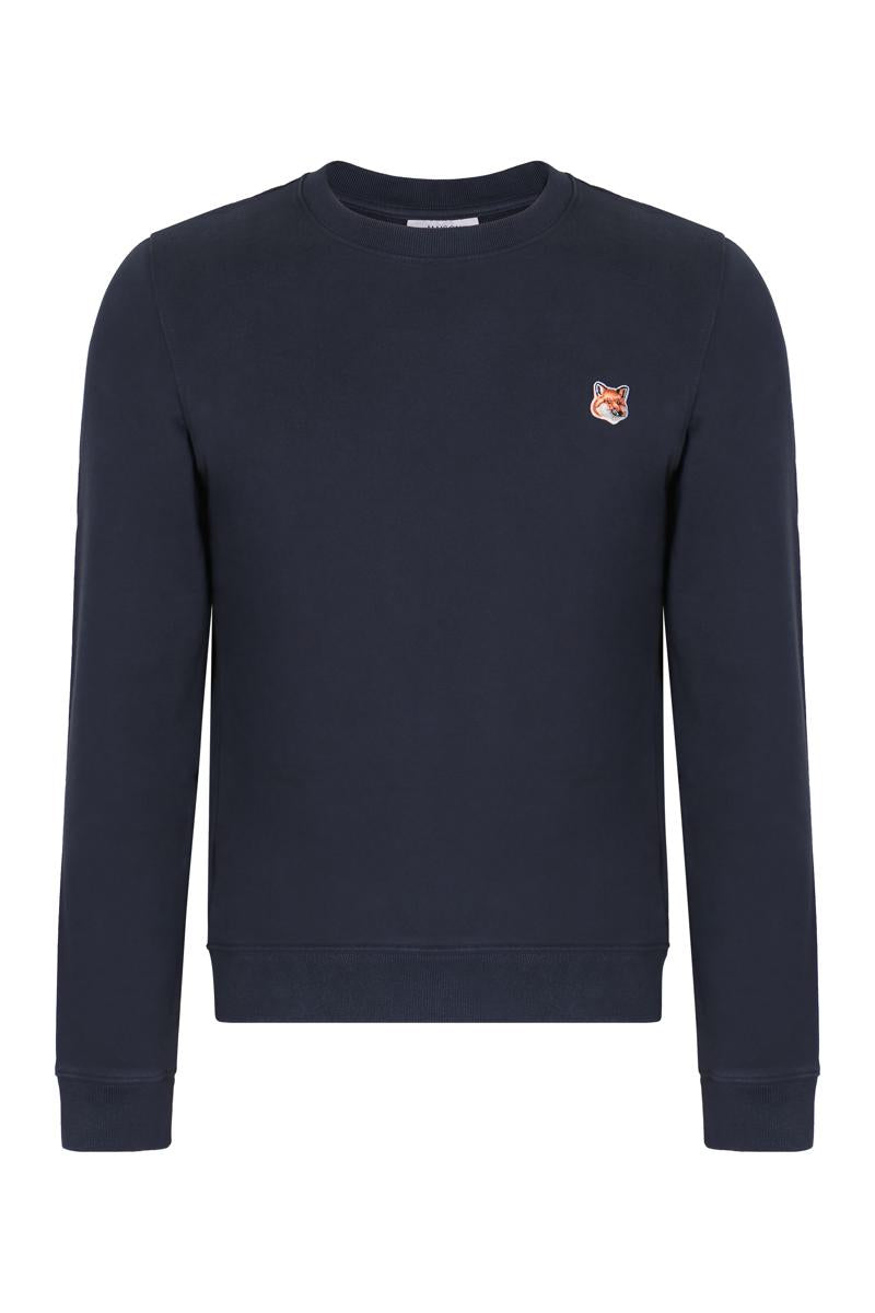Maison Kitsuné bomullströja med rund hals