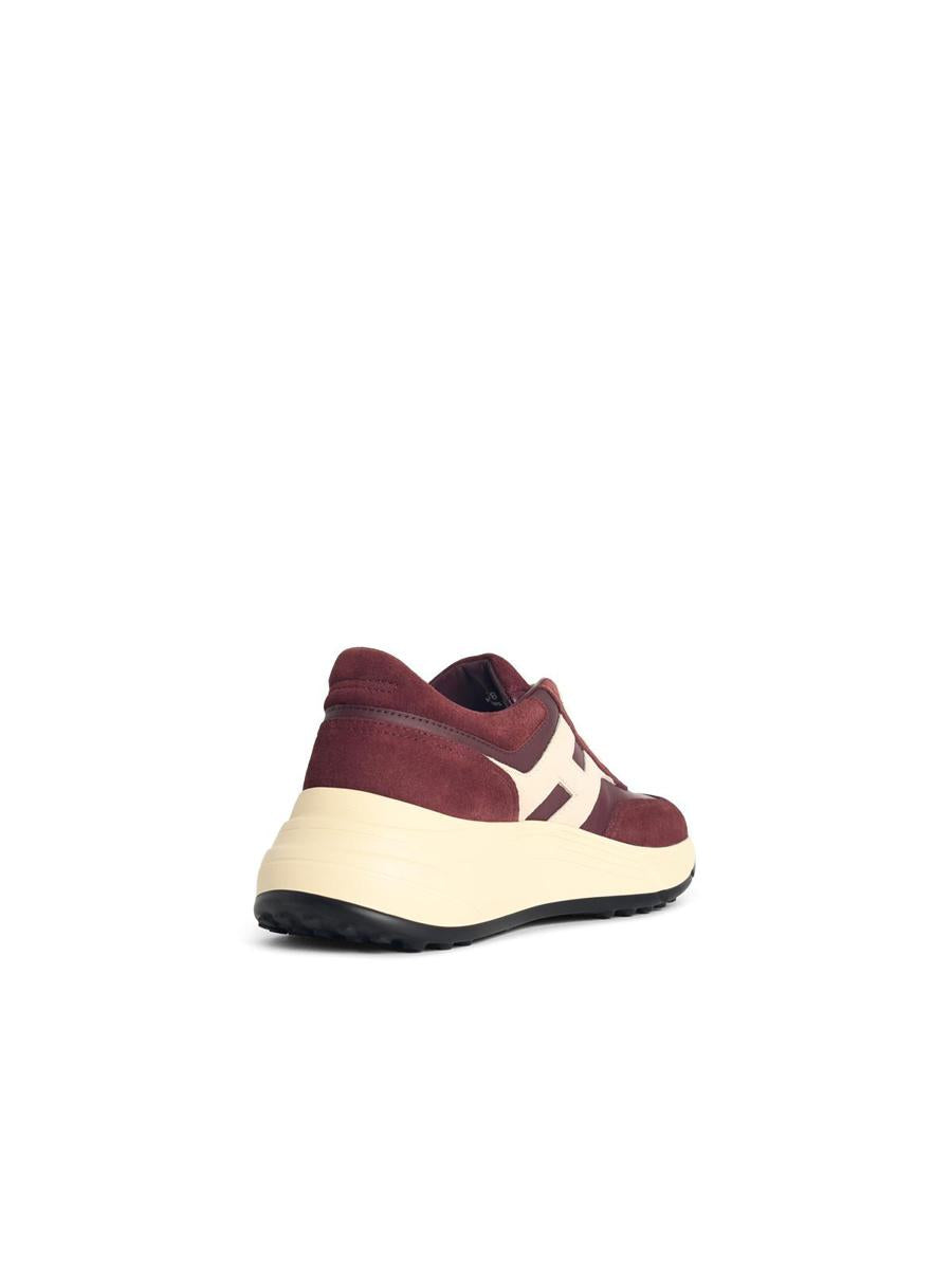 Hogan 'H669' Vinröda lädersneakers