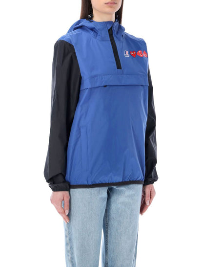 Comme Des Garçons Play Bicolor Vattentät Huvjacka