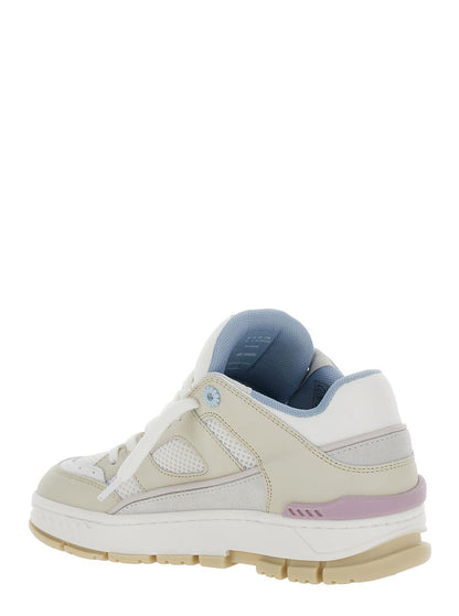 'Area Lo' Vita och flerfärgade sneakers med logotypdetalj i läderblandning för kvinnor